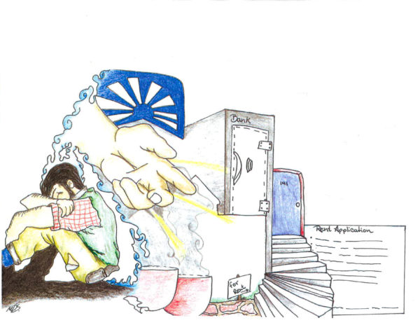 A drawing by Lopez.